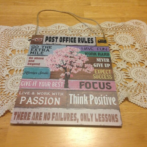 Post Office Positive Vibes Wall Hanging - Picture 1 of 5